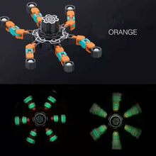 Load image into Gallery viewer, 6-Leaf Chain Spinner Fidget: Orange
