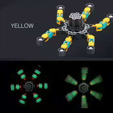 Load image into Gallery viewer, 6-Leaf Chain Spinner Fidget: Yellow
