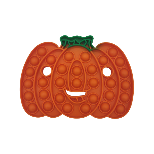 Orange pumpkin pop it toy.