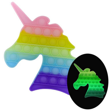 Glow in the dark rainbow unicorn.